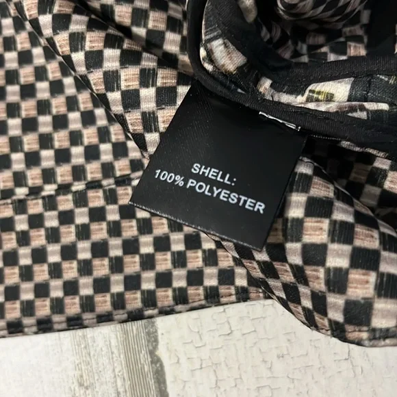 Hilton Hollis Check Squares Black and Tan Snap Jacket Size 10 - Picture 12 of 12